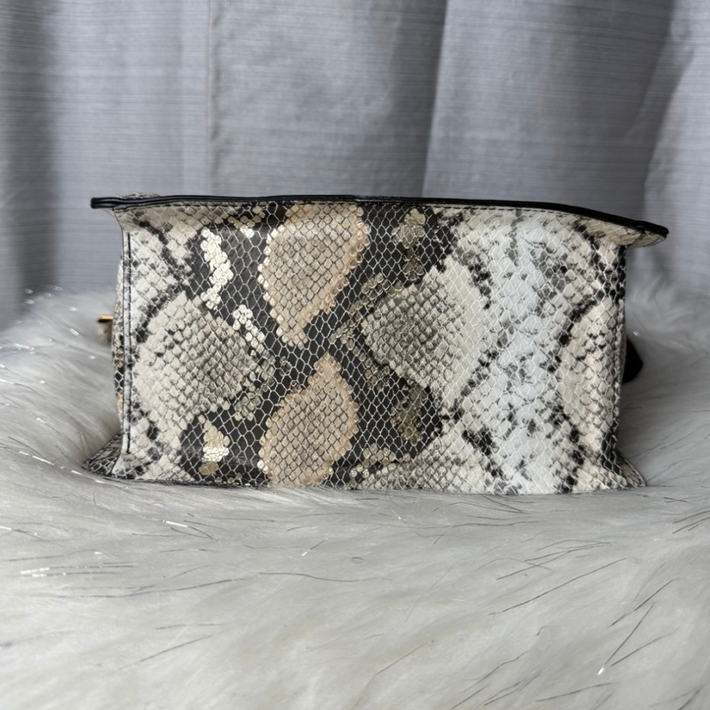 STEVE MADDEN Snakeskin Bevelyn Crossbody Satchel Bag - Picture 8 of 10